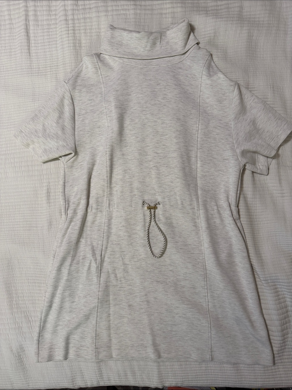 NWOT Varley Sophie Mock Neck Minidress - Ivory Marl